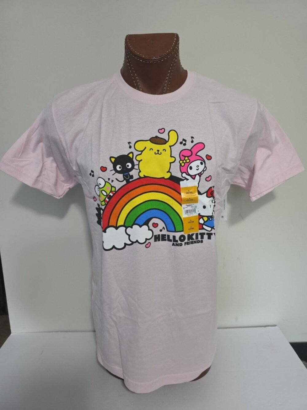 Sanrio Hello Kitty and Friends T-Shirt Pink Unisex Large L Bioworld NWT